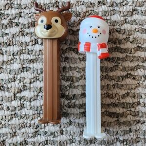 PEZ Candy Christmas Reindeer and Snowman